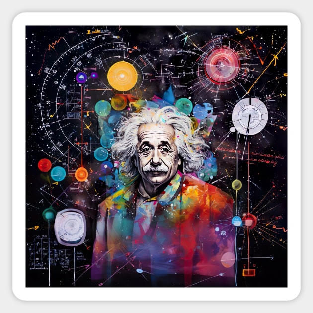 Pop Art Einstein Sticker by Blue Planet Boutique